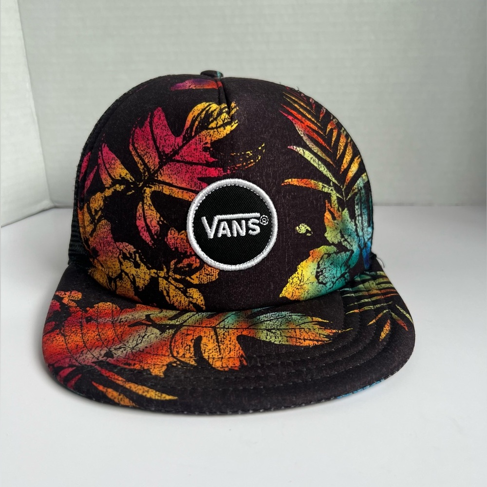 Vans Floral Trucker Hat Tropical Skater SnapBack Adjustable Baseball Cap Skate